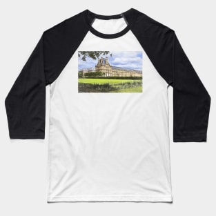 Lovre Palace From The Tuileries Baseball T-Shirt